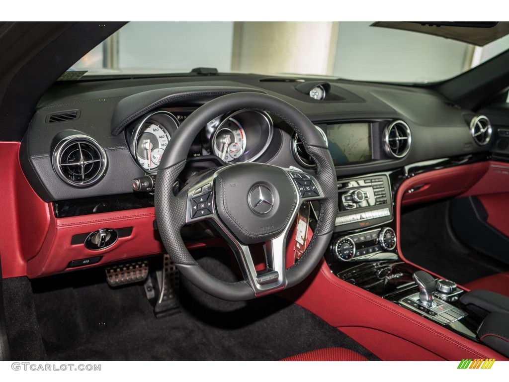 Bengal Red/Black Interior 2016 Mercedes-Benz SL 400 Roadster Photo #109544620