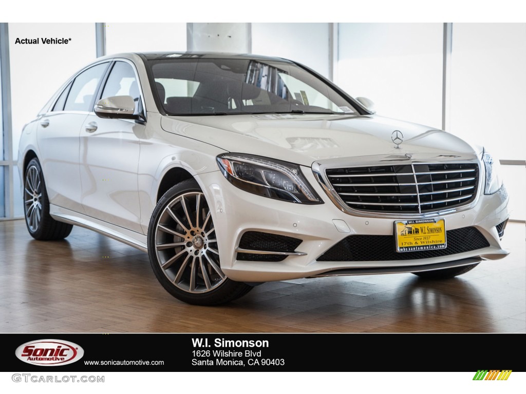 2016 S 550 Sedan - designo Diamond White Metallic / Black photo #1