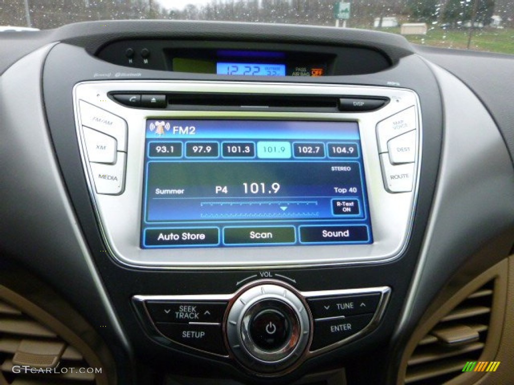 2012 Elantra Limited - Black Noir Pearl / Beige photo #19