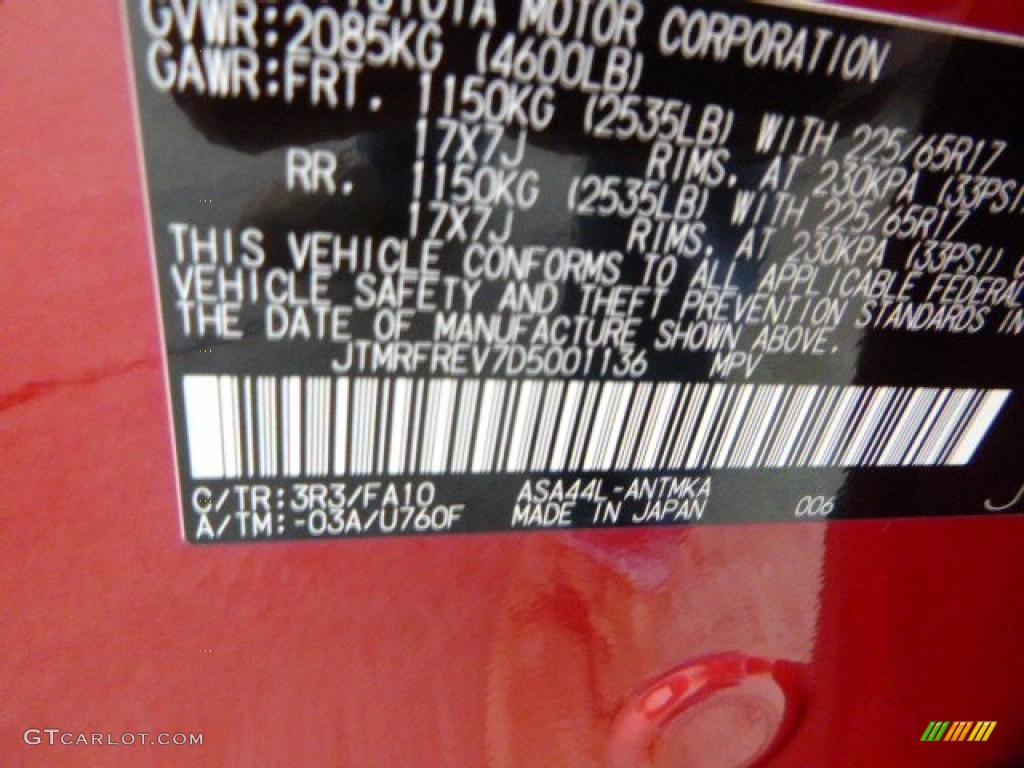 2013 RAV4 XLE AWD - Barcelona Red Metallic / Black photo #15