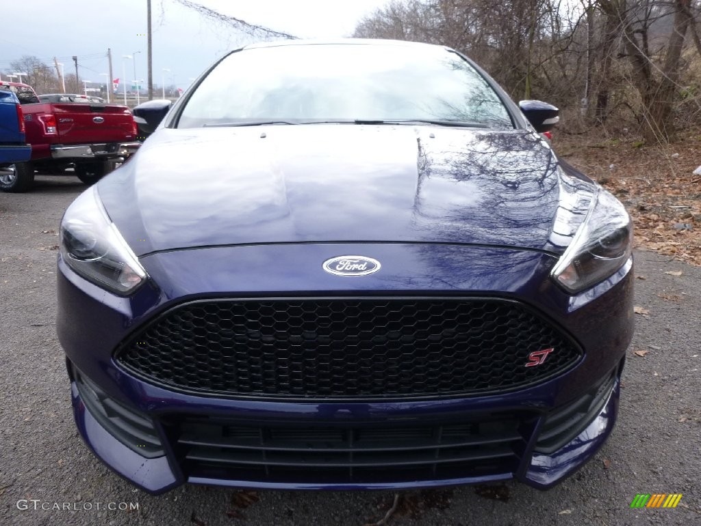 2016 Focus ST - Kona Blue / Charcoal Black/Smoke Storm Partial Recaro Leather photo #7