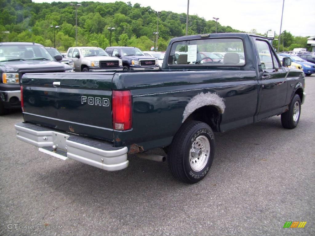 1993 F150 XL Regular Cab - Dark Tourmaline Metallic / Tan photo #5