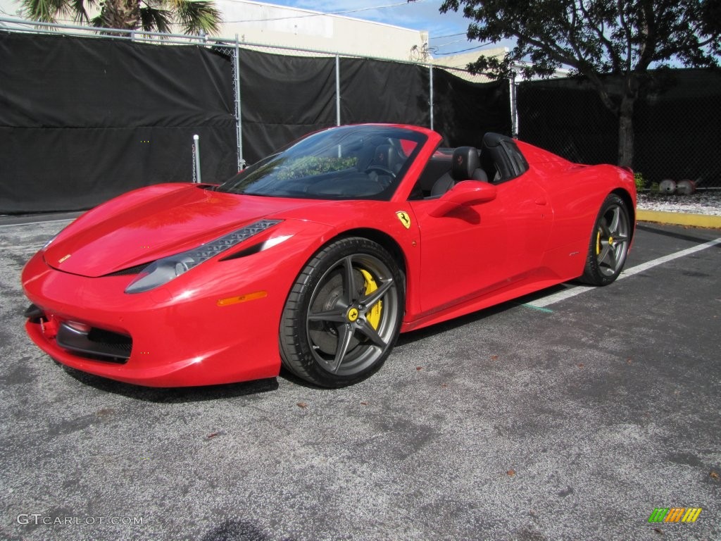 2012 458 Spider - Rosso Corsa (Red) / Charcoal photo #1