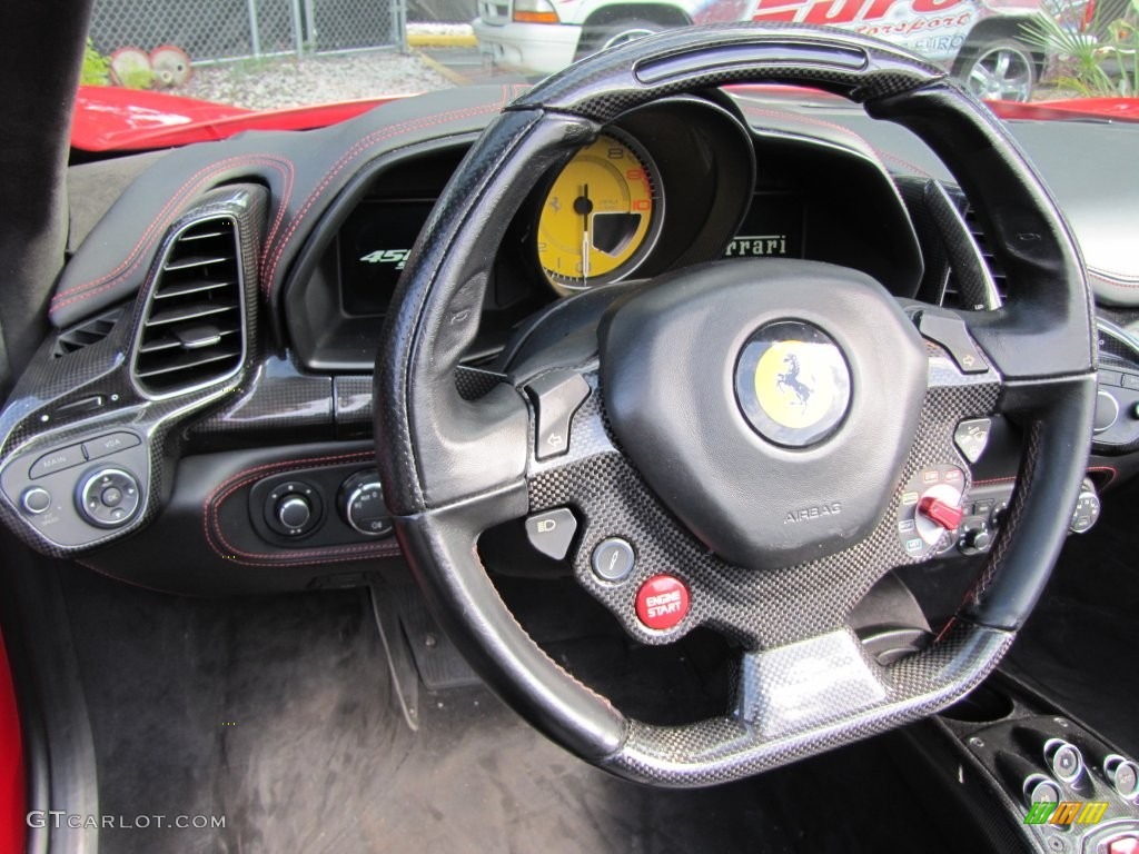 2012 Ferrari 458 Spider Charcoal Steering Wheel Photo #109553026