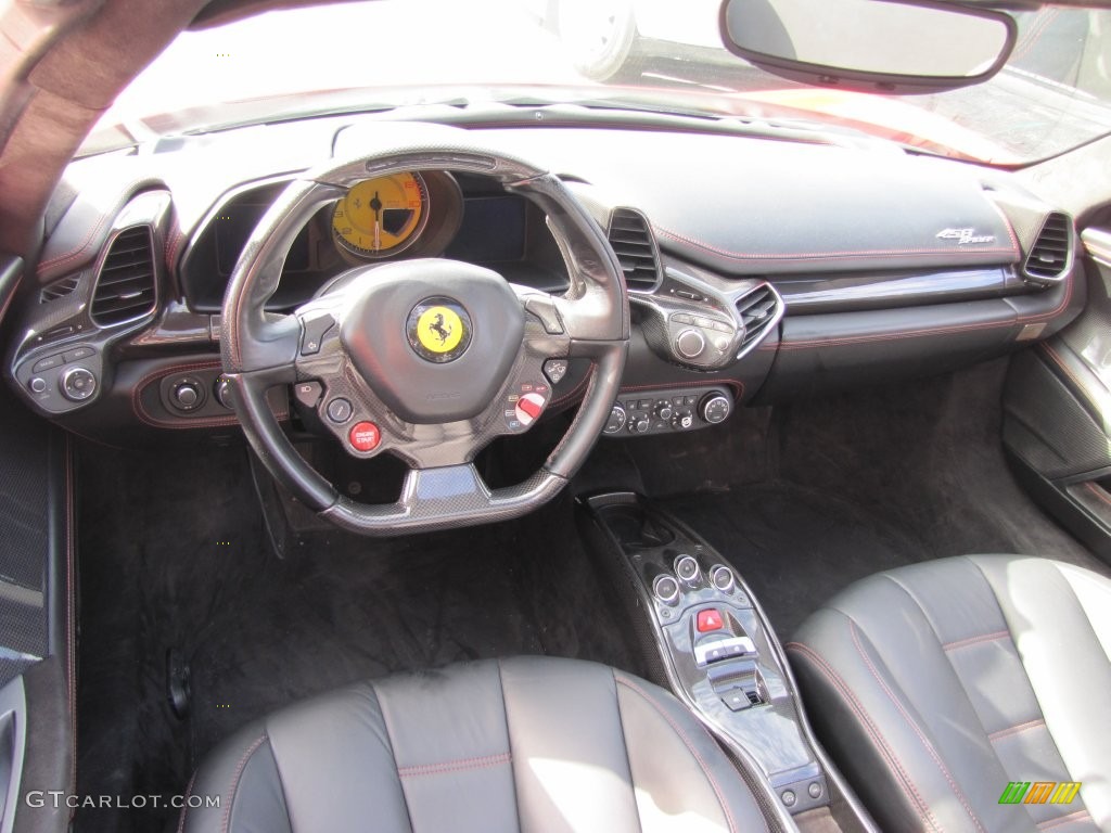 Charcoal Interior 2012 Ferrari 458 Spider Photo #109553044
