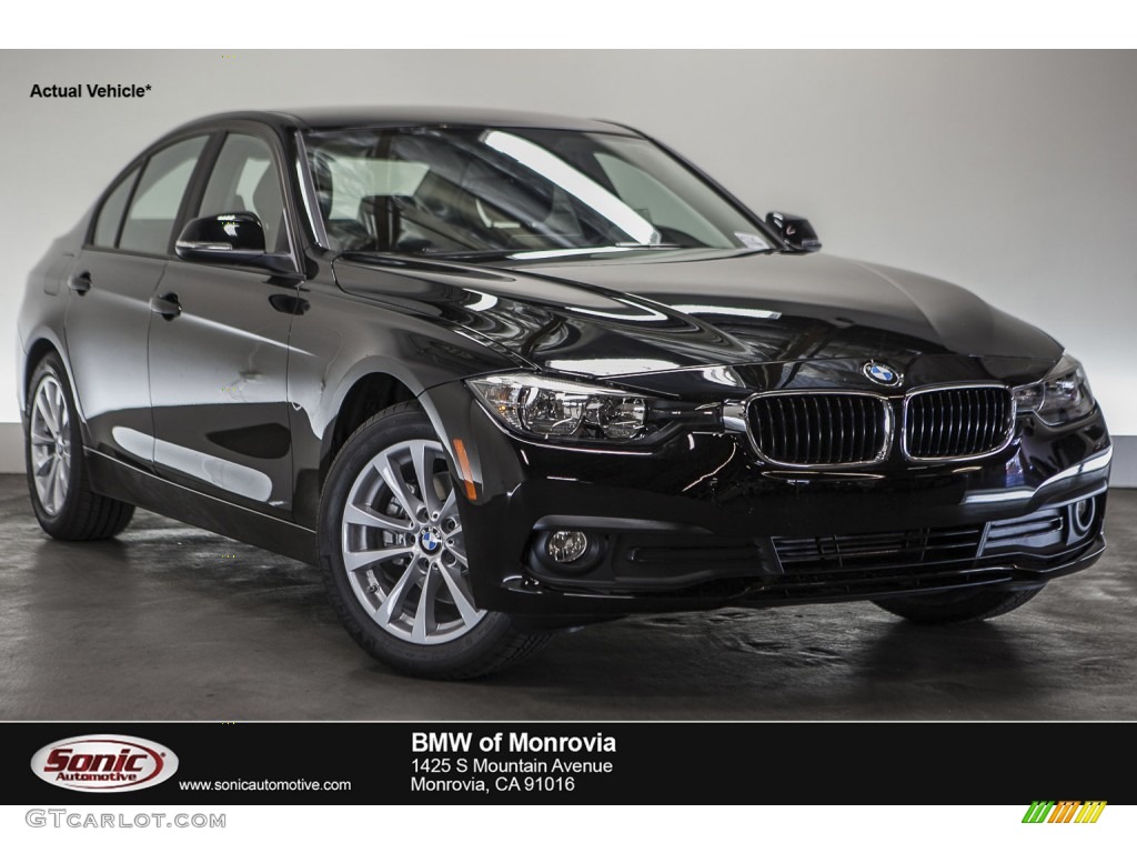 2016 3 Series 320i Sedan - Jet Black / Black photo #1