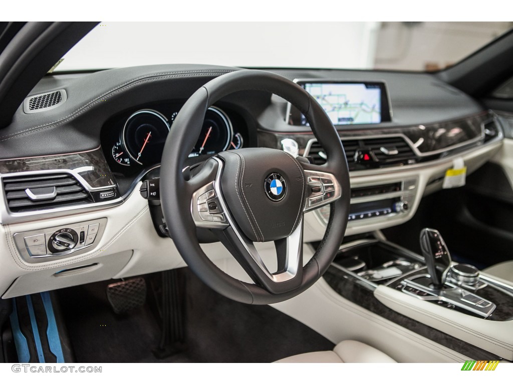 Ivory White Interior 2016 BMW 7 Series 740i Sedan Photo #109554542 |  GTCarLot.com