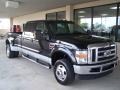 2008 Black Ford F350 Super Duty Lariat Crew Cab 4x4 Dually  photo #5