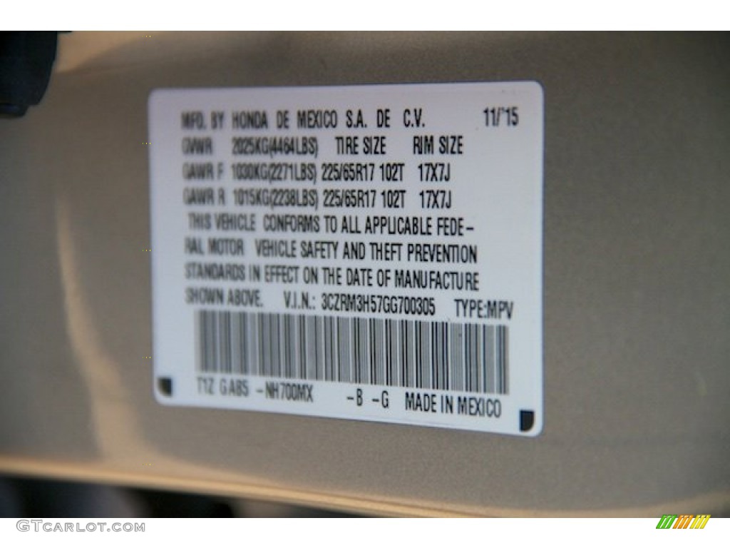 2016 CR-V EX - Alabaster Silver Metallic / Gray photo #20