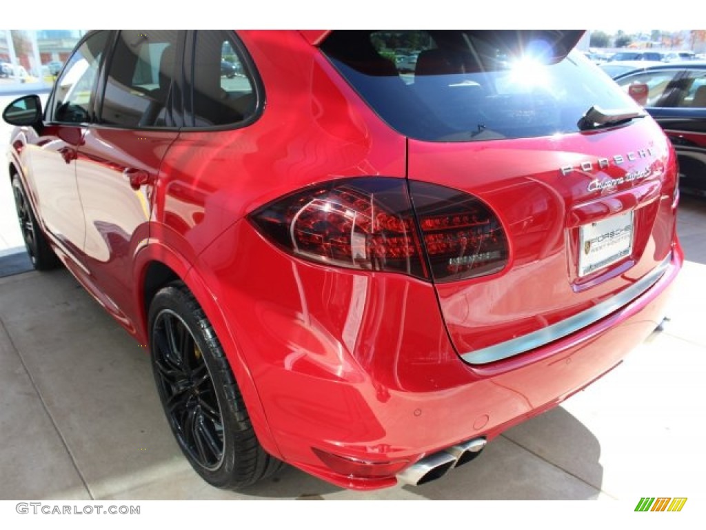 2014 Cayenne Turbo S - Carmine Red / Espresso/Cognac Natural Leather photo #6