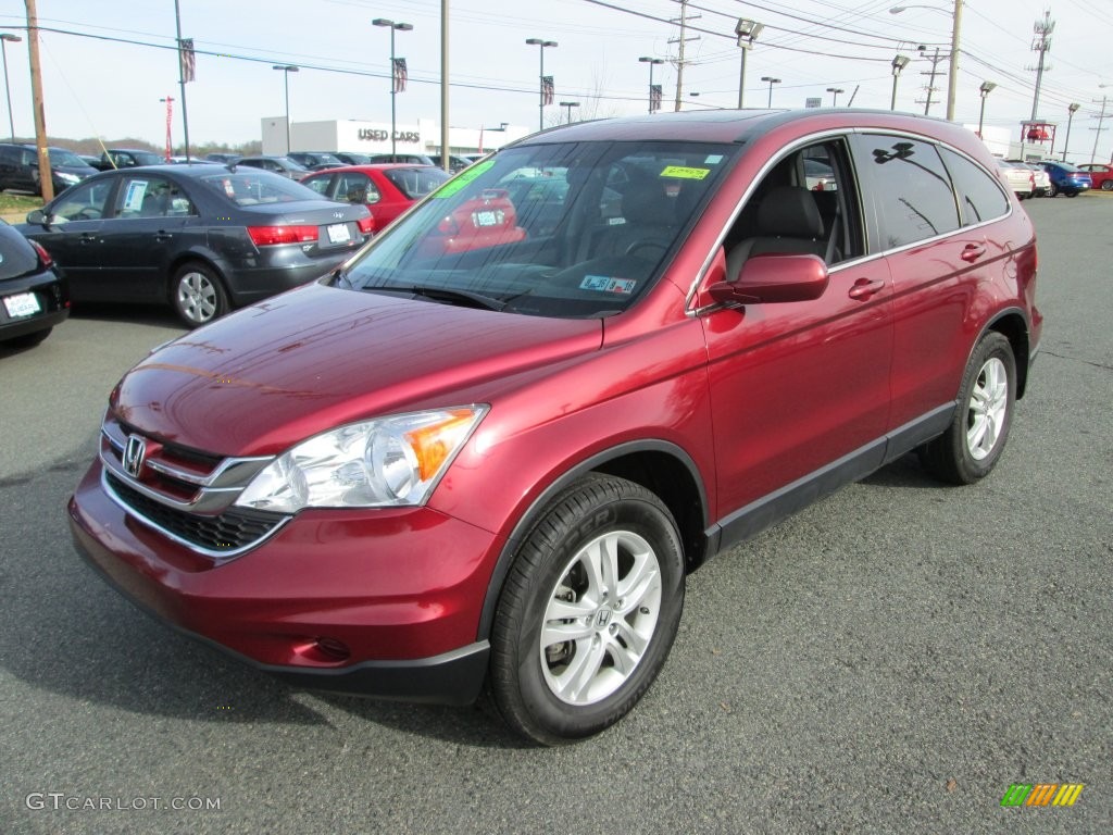 2010 CR-V EX-L AWD - Tango Red Pearl / Gray photo #2