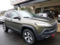 2015 ECO Green Pearl Jeep Cherokee Trailhawk 4x4  photo #6