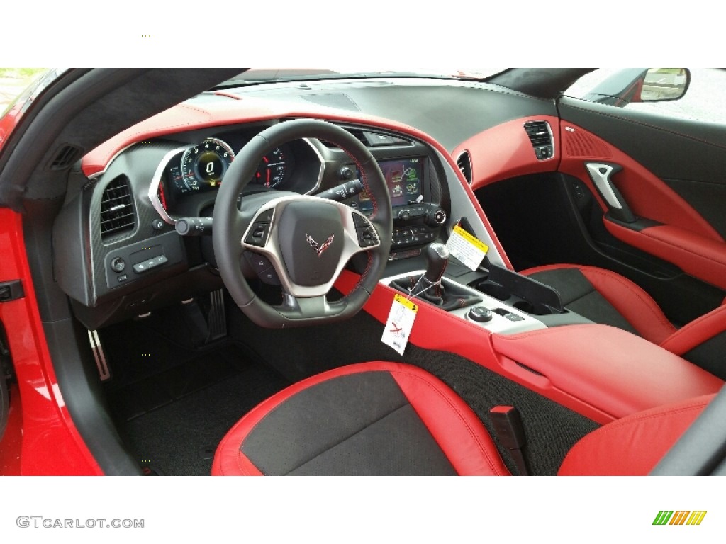 Adrenaline Red Interior 2016 Chevrolet Corvette Stingray Coupe Photo #109568244
