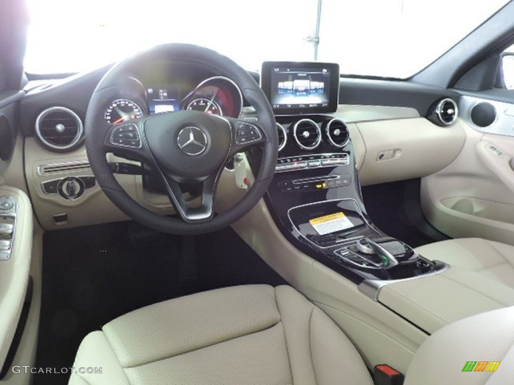Silk Beige/Black Interior 2016 Mercedes-Benz C 300 4Matic Sedan Photo #109568364