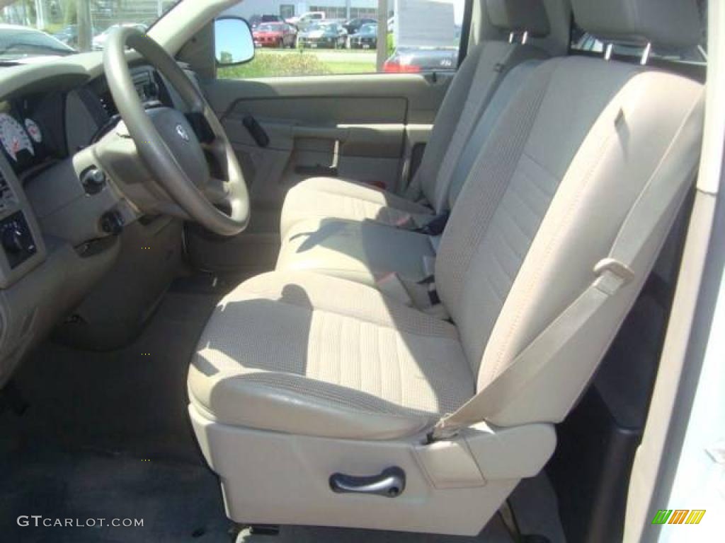 2007 Ram 1500 ST Regular Cab - Bright White / Khaki Beige photo #10