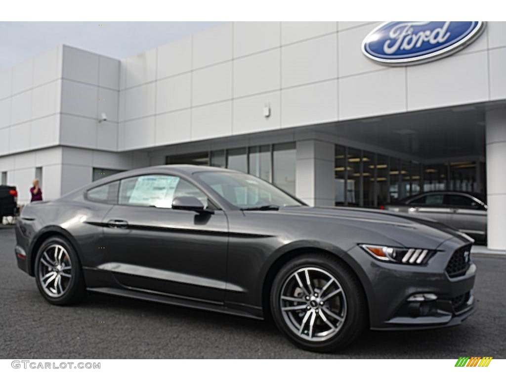 2016 Mustang EcoBoost Coupe - Magnetic Metallic / Ebony photo #1