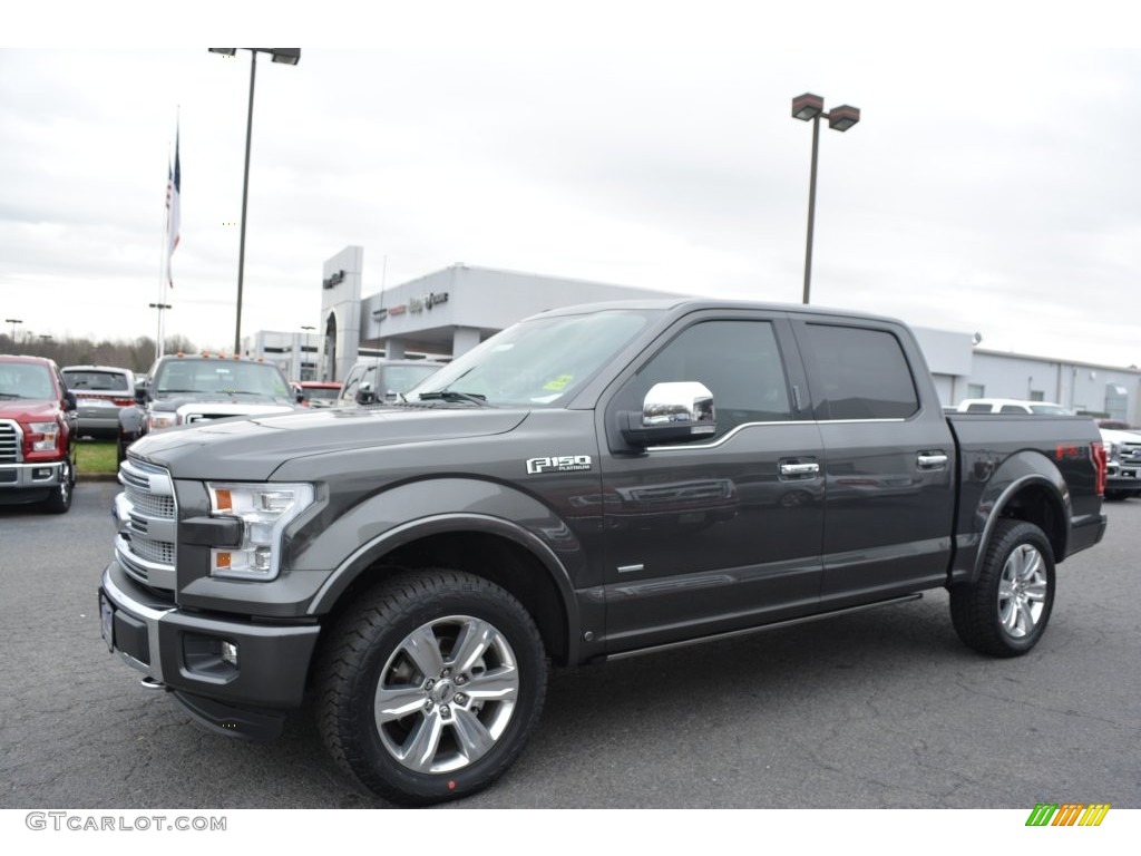 2016 F150 Platinum SuperCrew 4x4 - Magnetic / Platinum Black photo #3