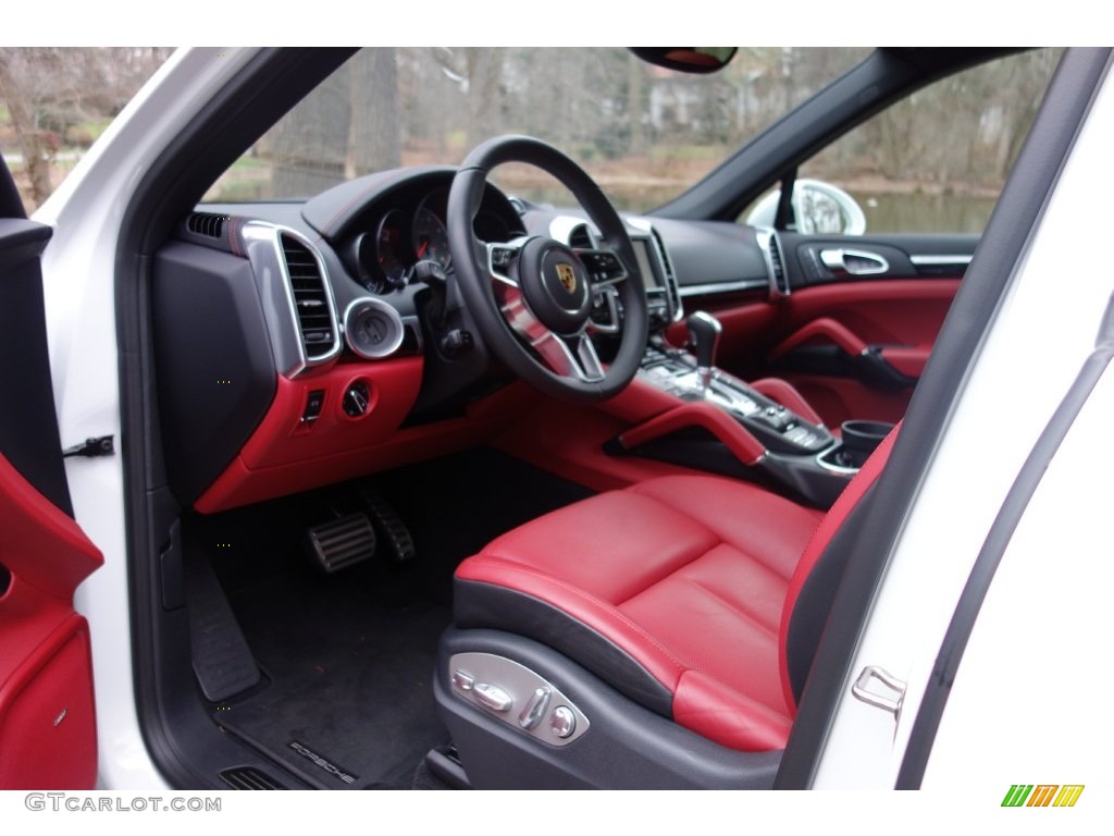 2016 Cayenne S - White / Black/Garnet Red photo #11