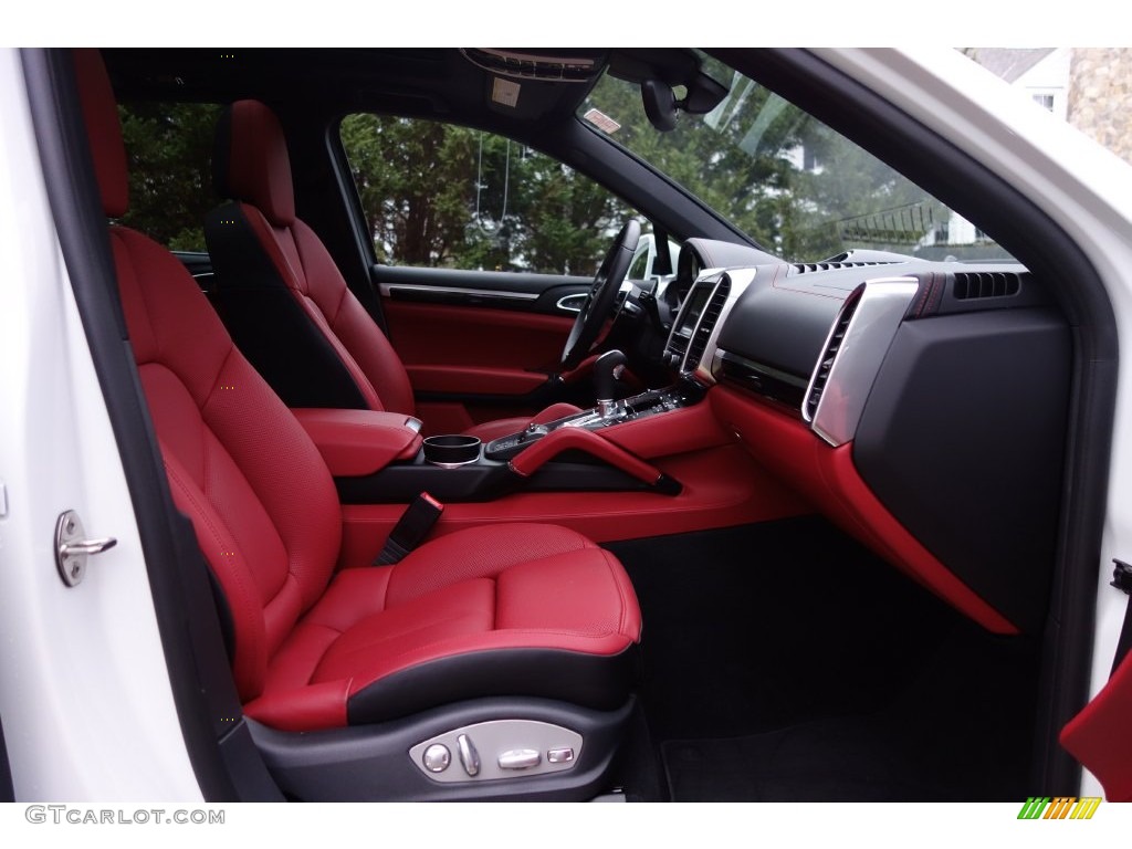 2016 Cayenne S - White / Black/Garnet Red photo #21