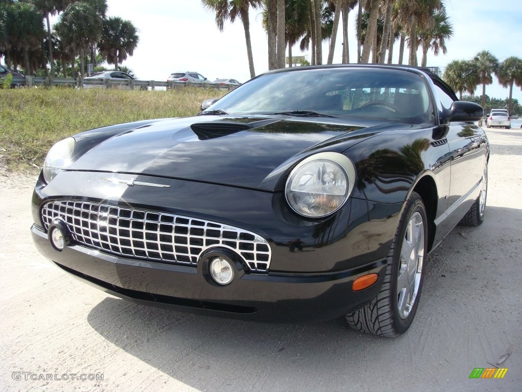 2003 Thunderbird Premium Roadster - Evening Black / Black Ink/Saddle photo #31