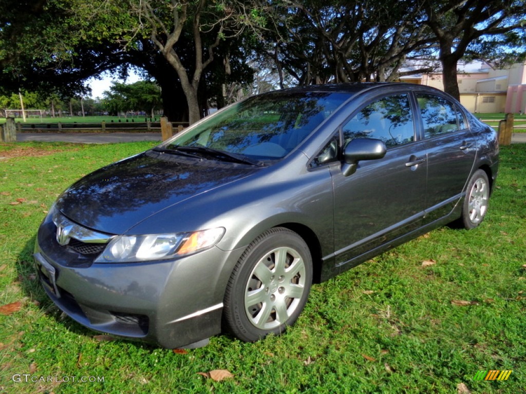 Polished Metal Metallic 2009 Honda Civic LX Sedan Exterior Photo #109579548