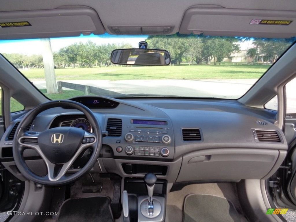 2009 Honda Civic LX Sedan Gray Dashboard Photo #109579565