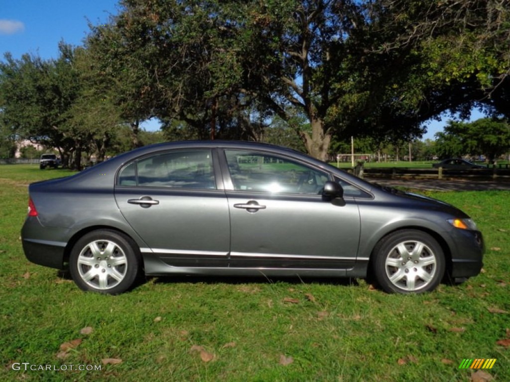 Polished Metal Metallic 2009 Honda Civic LX Sedan Exterior Photo #109579701