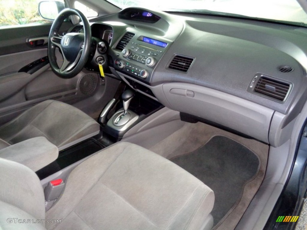 2009 Honda Civic LX Sedan Gray Dashboard Photo #109579758