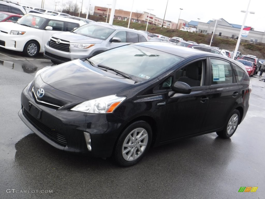 2012 Prius v Five Hybrid - Black / Dark Gray photo #5