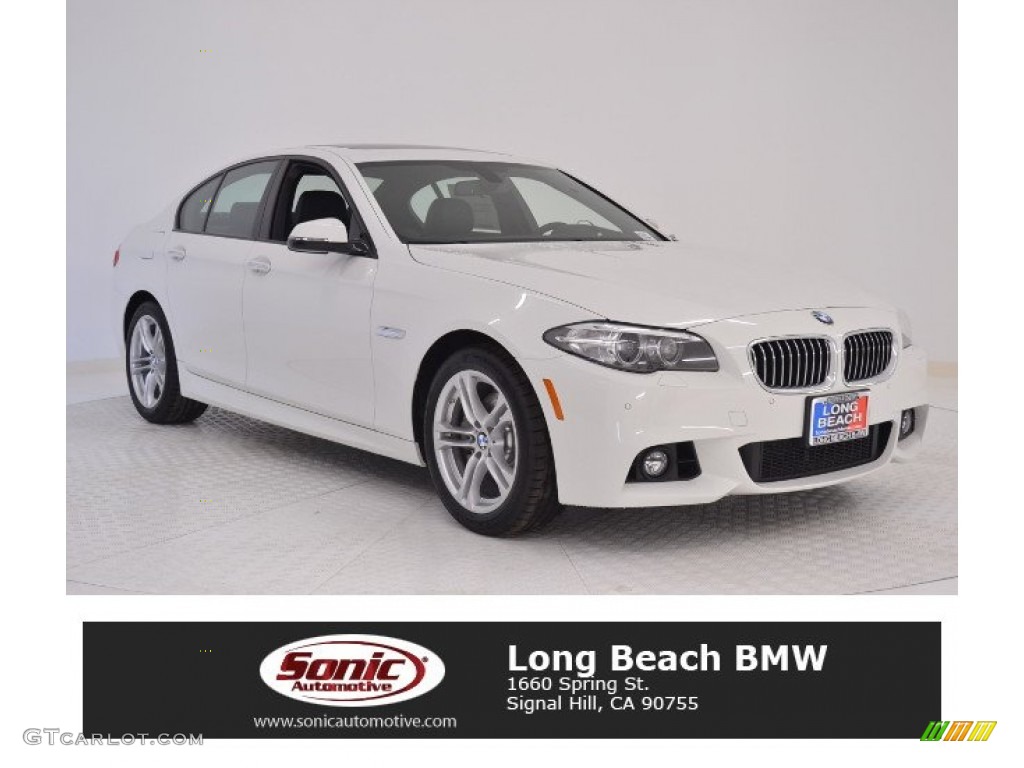 2016 5 Series 528i Sedan - Alpine White / Black photo #1