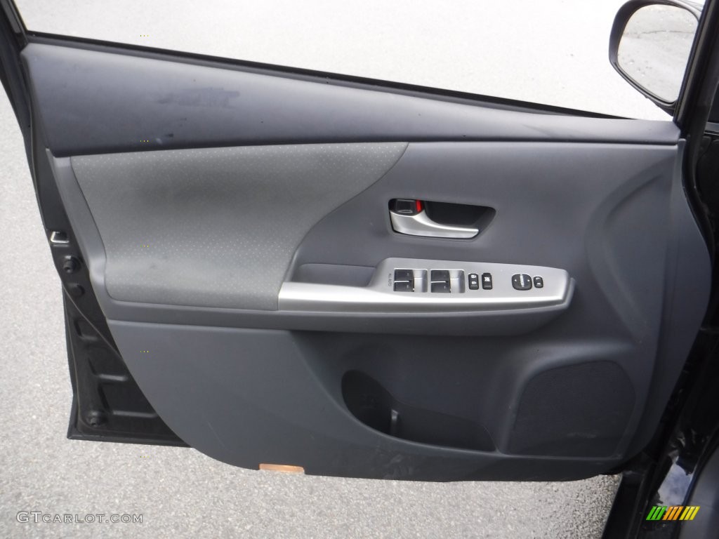 2012 Prius v Five Hybrid - Black / Dark Gray photo #11
