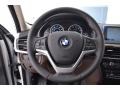 2016 BMW X5 Mocha Interior Steering Wheel Photo