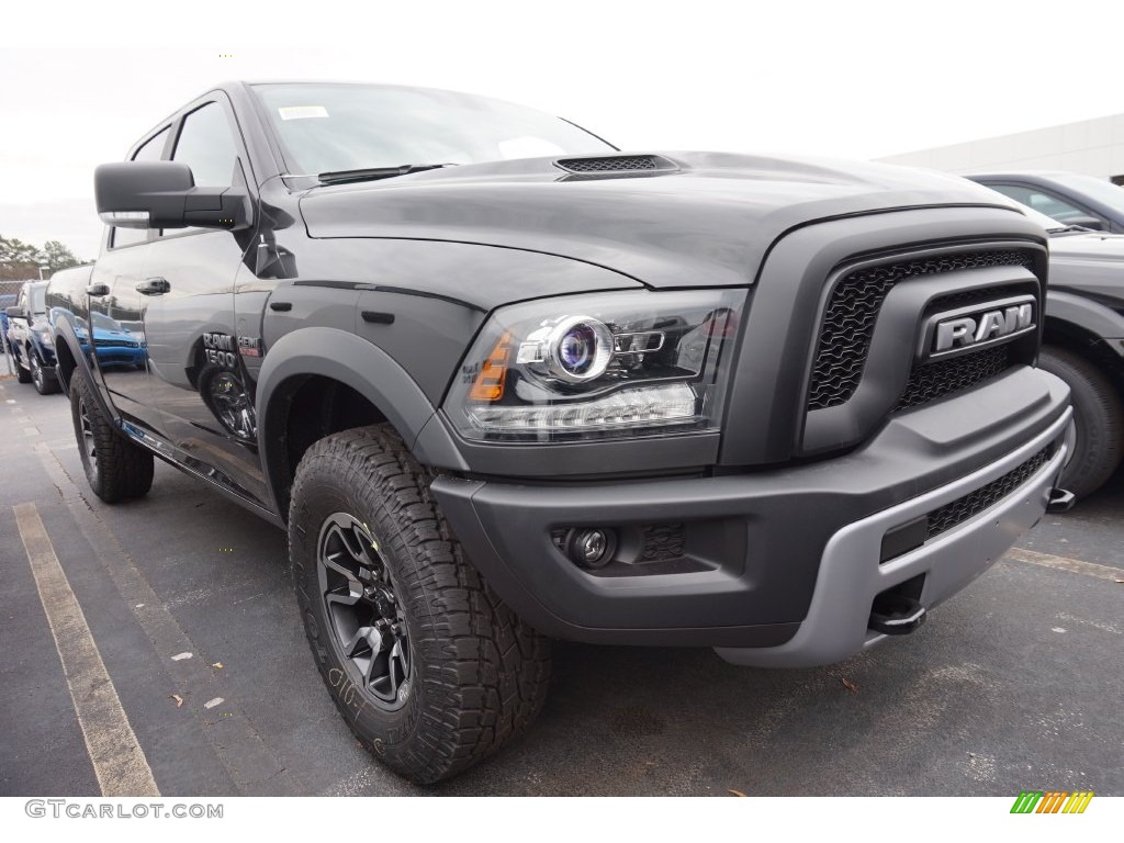 Brilliant Black Crystal Pearl 2016 Ram 1500 Rebel Crew Cab 4x4 Exterior Photo #109588988