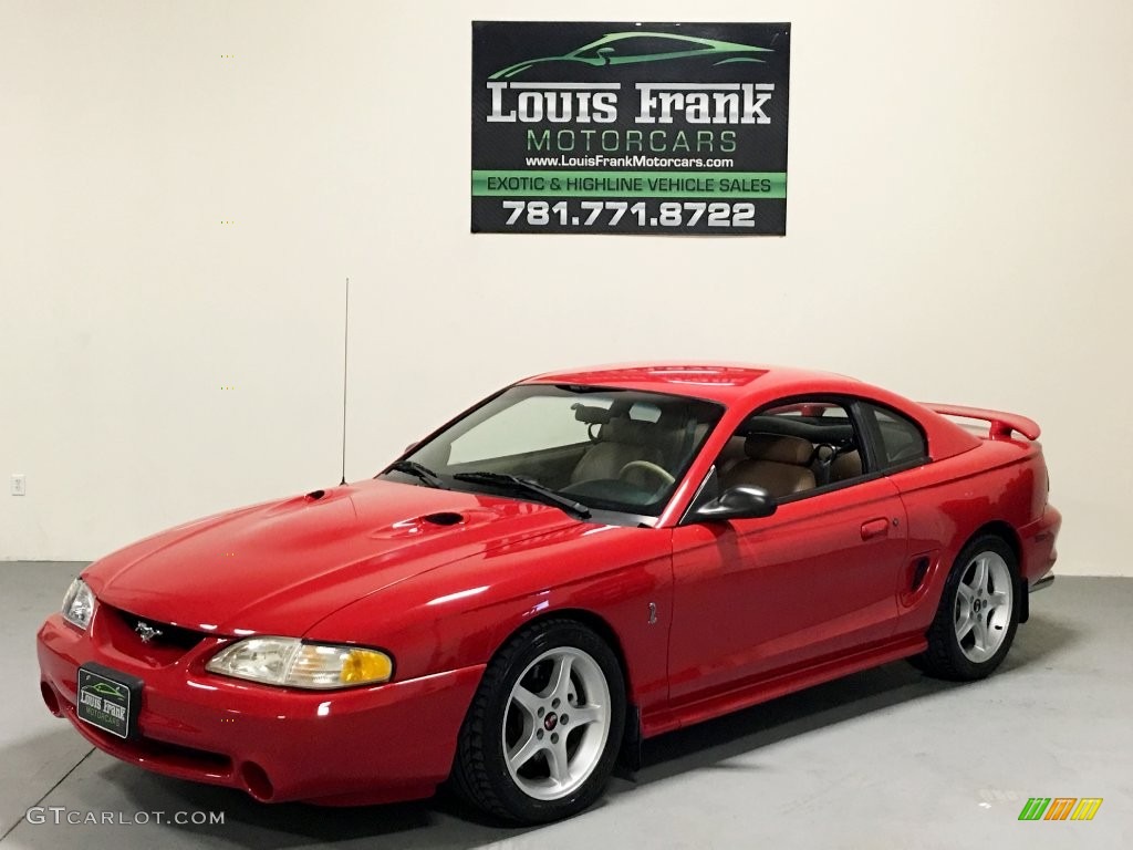 1997 Mustang SVT Cobra Coupe - Rio Red / Saddle photo #17