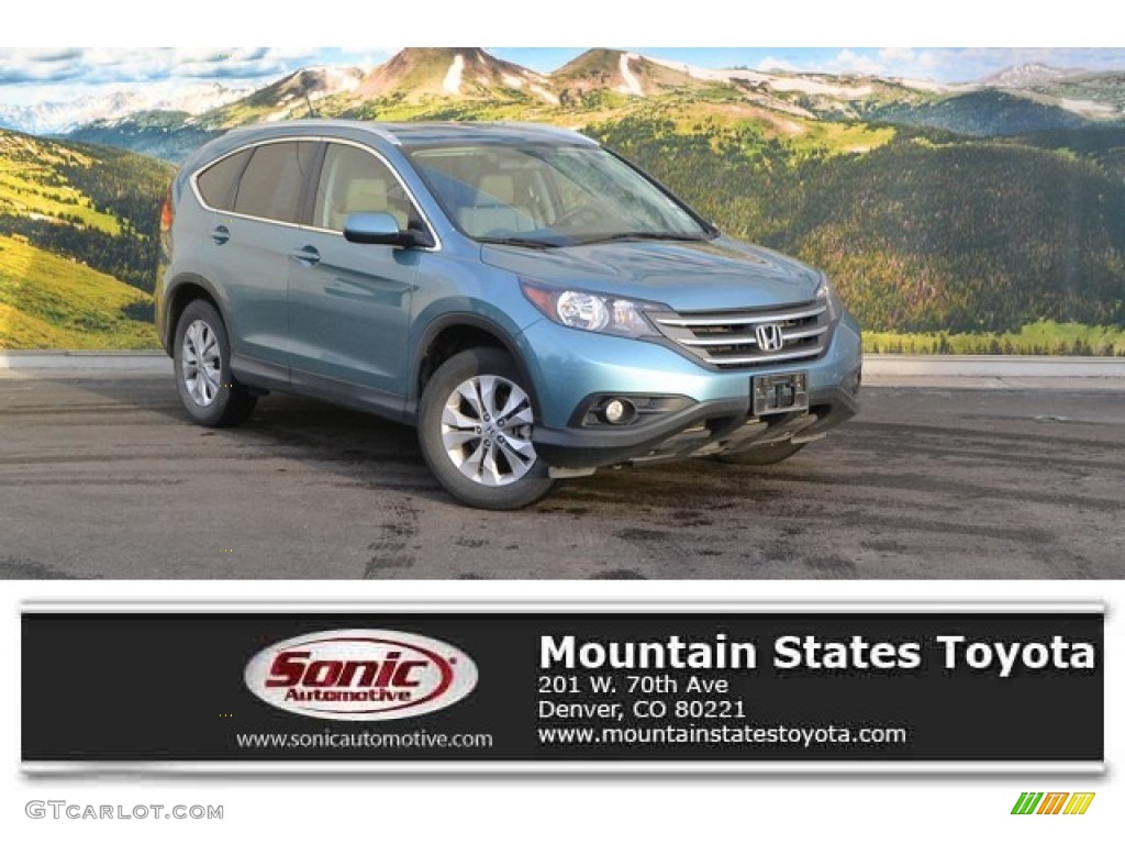 2014 CR-V EX-L AWD - Mountain Air Metallic / Beige photo #1