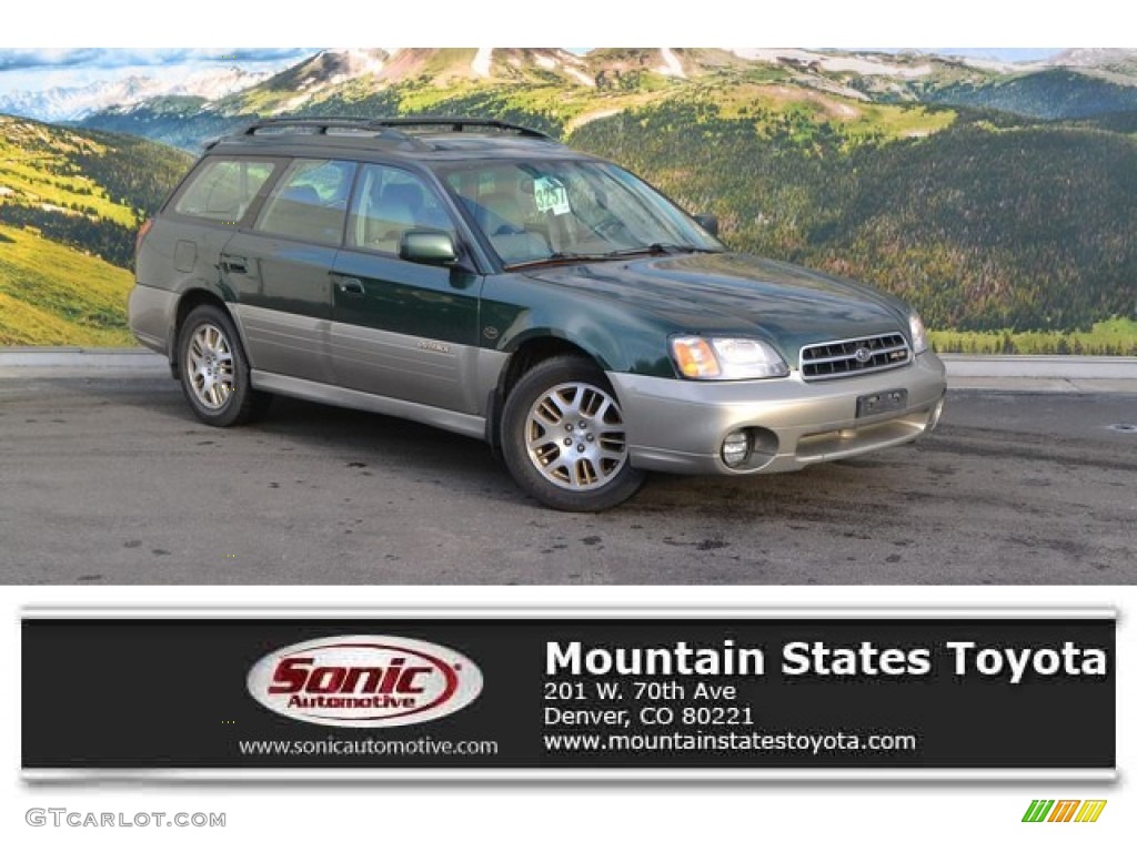 2001 Outback L.L.Bean Edition Wagon - Timberline Green Metallic / Beige photo #1