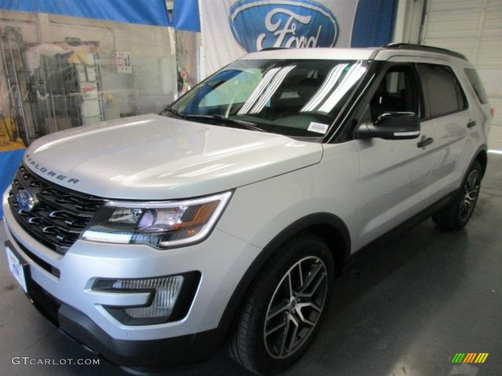 2016 Explorer Sport 4WD - Ingot Silver Metallic / Ebony Black photo #3