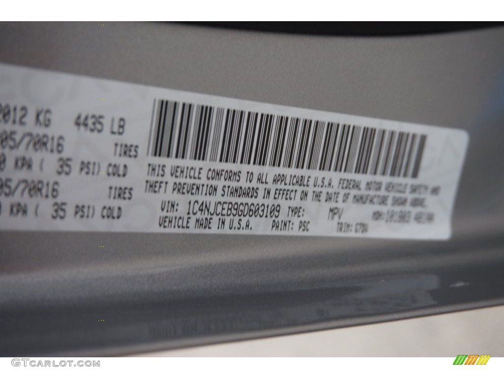2016 Jeep Compass Latitude Color Code Photos