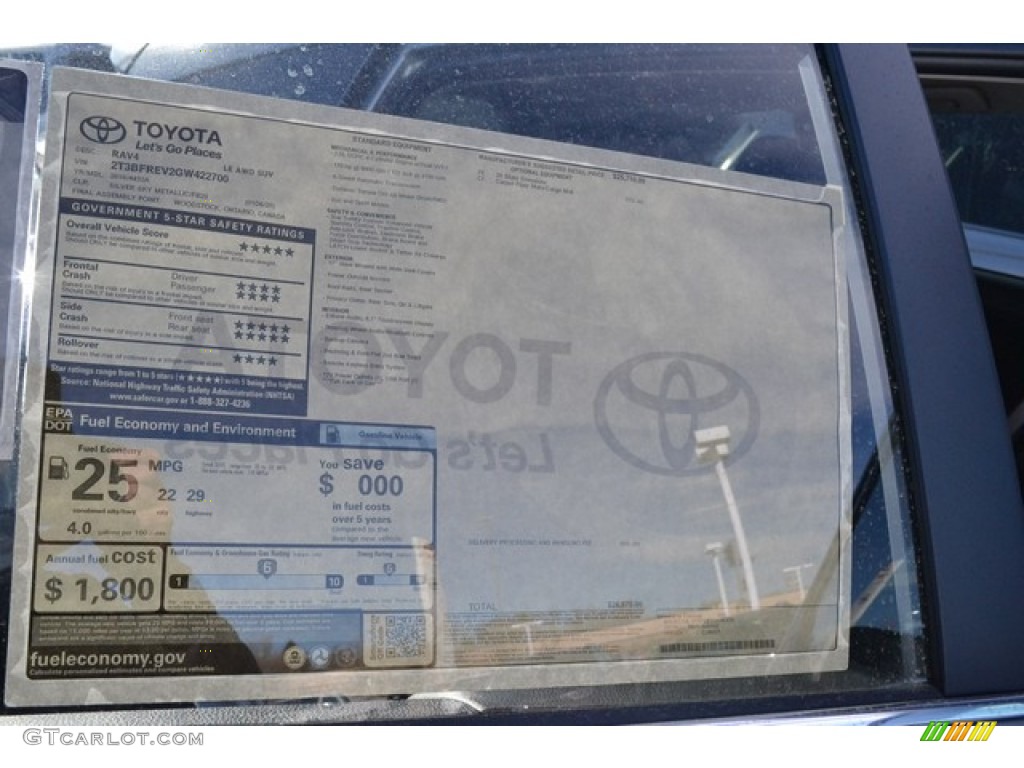 2016 RAV4 LE AWD - Silver Sky Metallic / Black photo #10