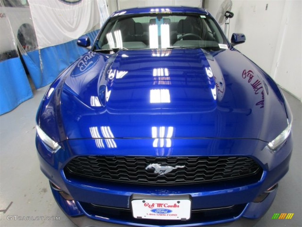 2016 Mustang V6 Coupe - Deep Impact Blue Metallic / Ebony photo #2