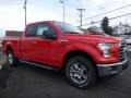 2016 Race Red Ford F150 XLT SuperCab 4x4  photo #3