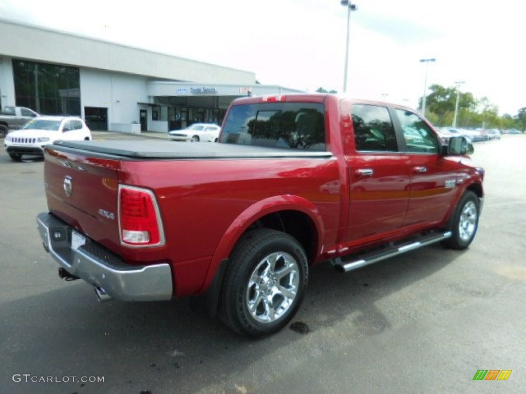 2014 1500 Laramie Crew Cab 4x4 - Deep Cherry Red Crystal Pearl / Canyon Brown/Light Frost Beige photo #8