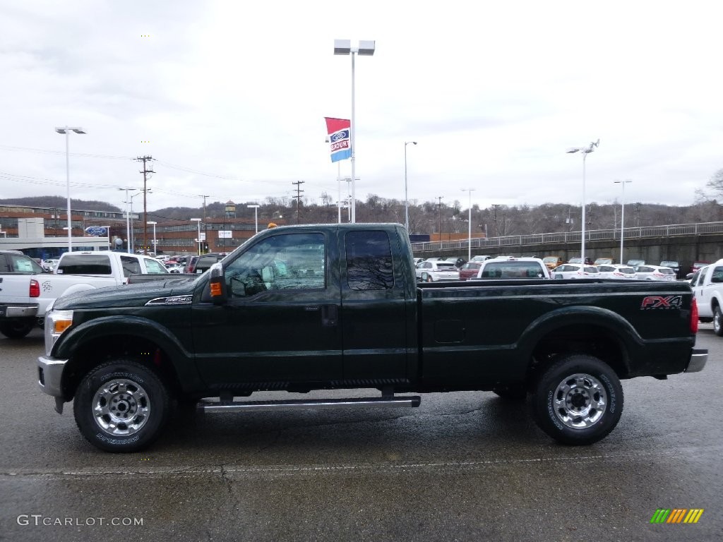2016 F350 Super Duty XLT Super Cab 4x4 - Green Gem Metallic / Steel photo #7