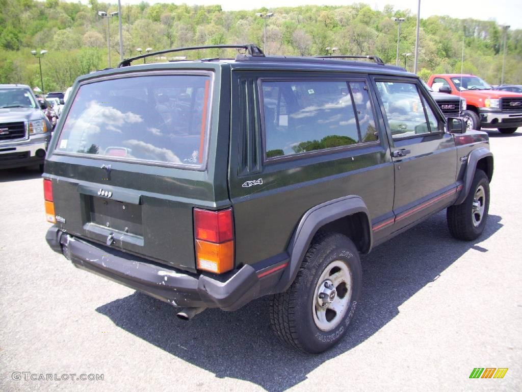 1996 Cherokee Sport 4WD - Moss Green Pearl / Gray photo #5