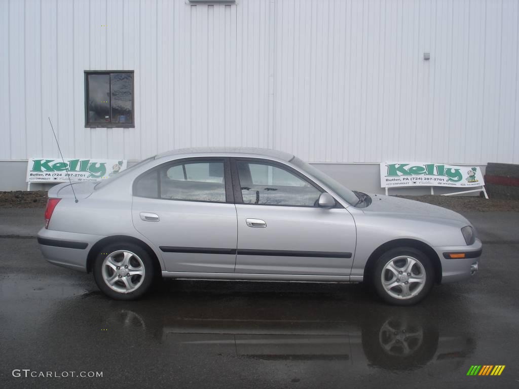 2004 Elantra GT Sedan - Sterling Silver / Gray photo #1