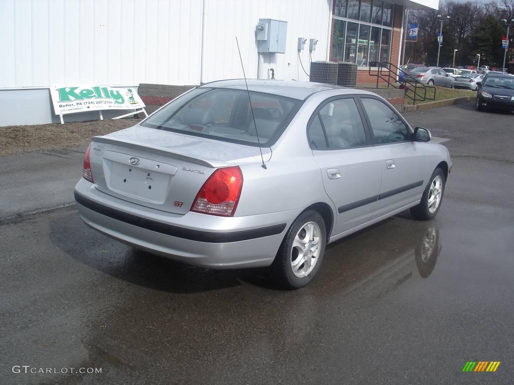 2004 Elantra GT Sedan - Sterling Silver / Gray photo #3
