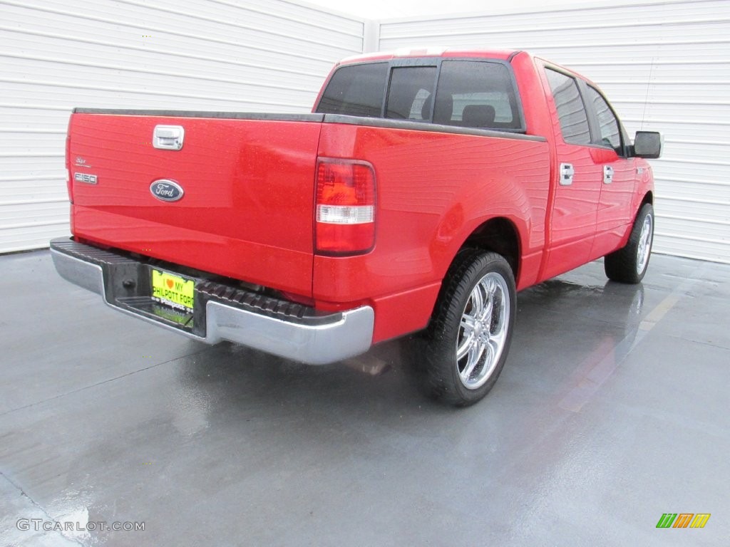 2005 F150 XLT SuperCrew - Bright Red / Medium Flint/Dark Flint Grey photo #9