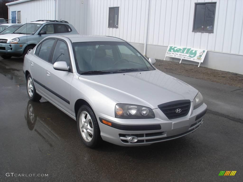 2004 Elantra GT Sedan - Sterling Silver / Gray photo #8