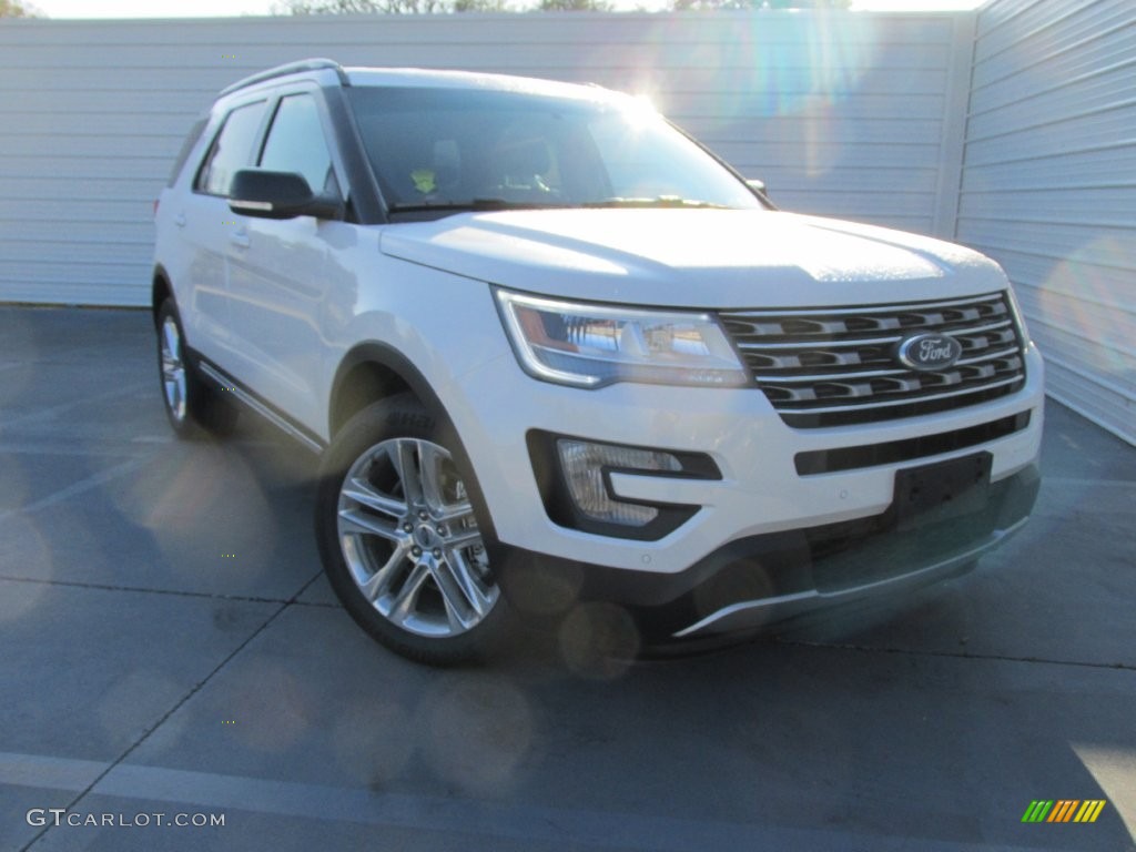 White Platinum Metallic Tri-Coat Ford Explorer