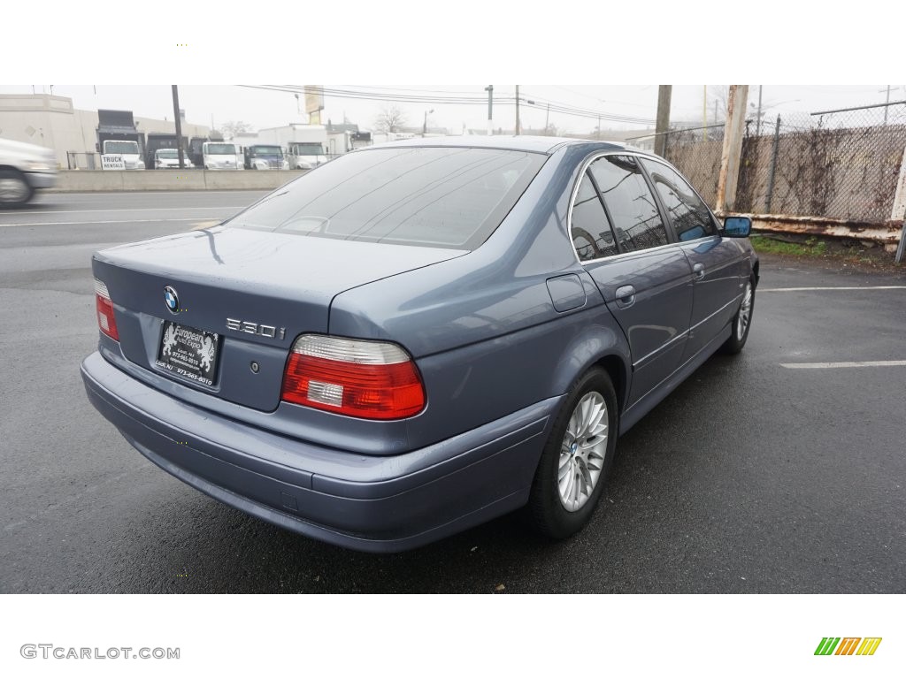 2001 5 Series 530i Sedan - Steel Blue Metallic / Grey photo #4